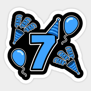 7th Birthday Boy Gift 7 Years old Sweet Funny Gifts Sticker